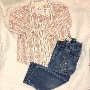 Old Navy Shirt & Jeans Set (Snap Buttons) SZ 18-24